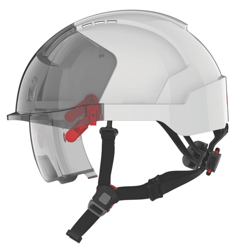 JSP Evo Vistalens Dualswitch Safety Helmet White - Screwfix