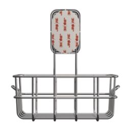 Swirl Swindale 1-Tier Bathroom Shower Basket Chrome