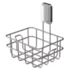 Swirl Swindale 1-Tier Bathroom Shower Basket Chrome
