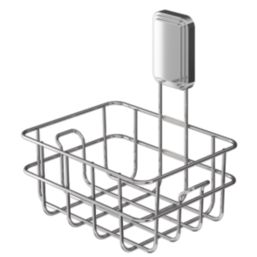 Swirl Swindale 1-Tier Bathroom Shower Basket Chrome