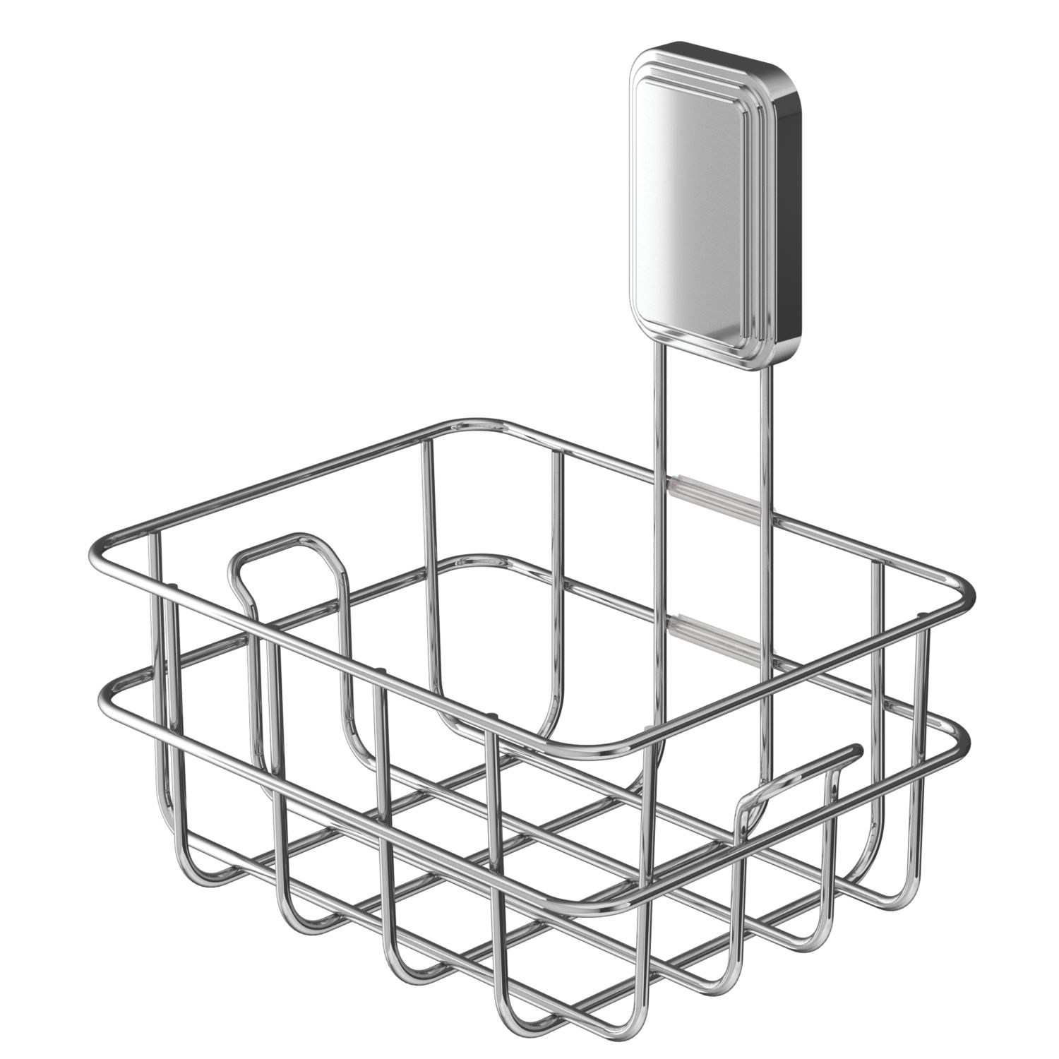 Swirl Swindale 1-Tier Bathroom Shower Basket Chrome (190YT)