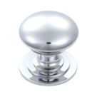 Carlisle Brass  Victorian Cupboard Knob Polished Chrome 25mm