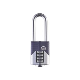 Squire Vulcan Weatherproof Long Shackle Combination  High Security Padlock Blue/Chrome 50mm