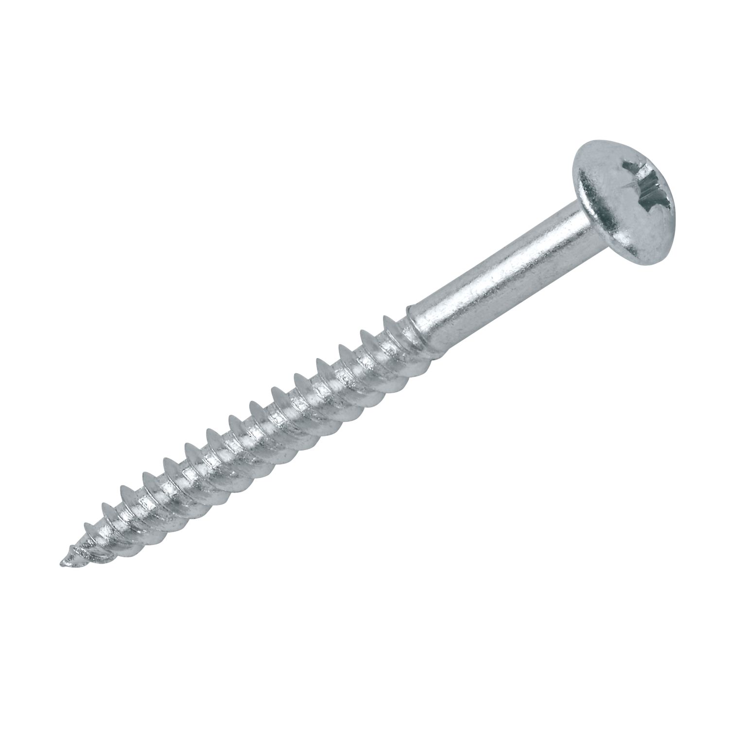Quicksilver PZ Rounded Thread Cutting Woodscrews 10ga x 2" 200 Pack (19141)