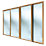 Spacepro Shaker 4-Door Framed Sliding Wardrobe Doors Oak Frame Mirror Panel 2290mm x 2260mm