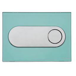 Fluidmaster Schwab Circle 15323 Dual-Flush Flushing Plate Mint Green