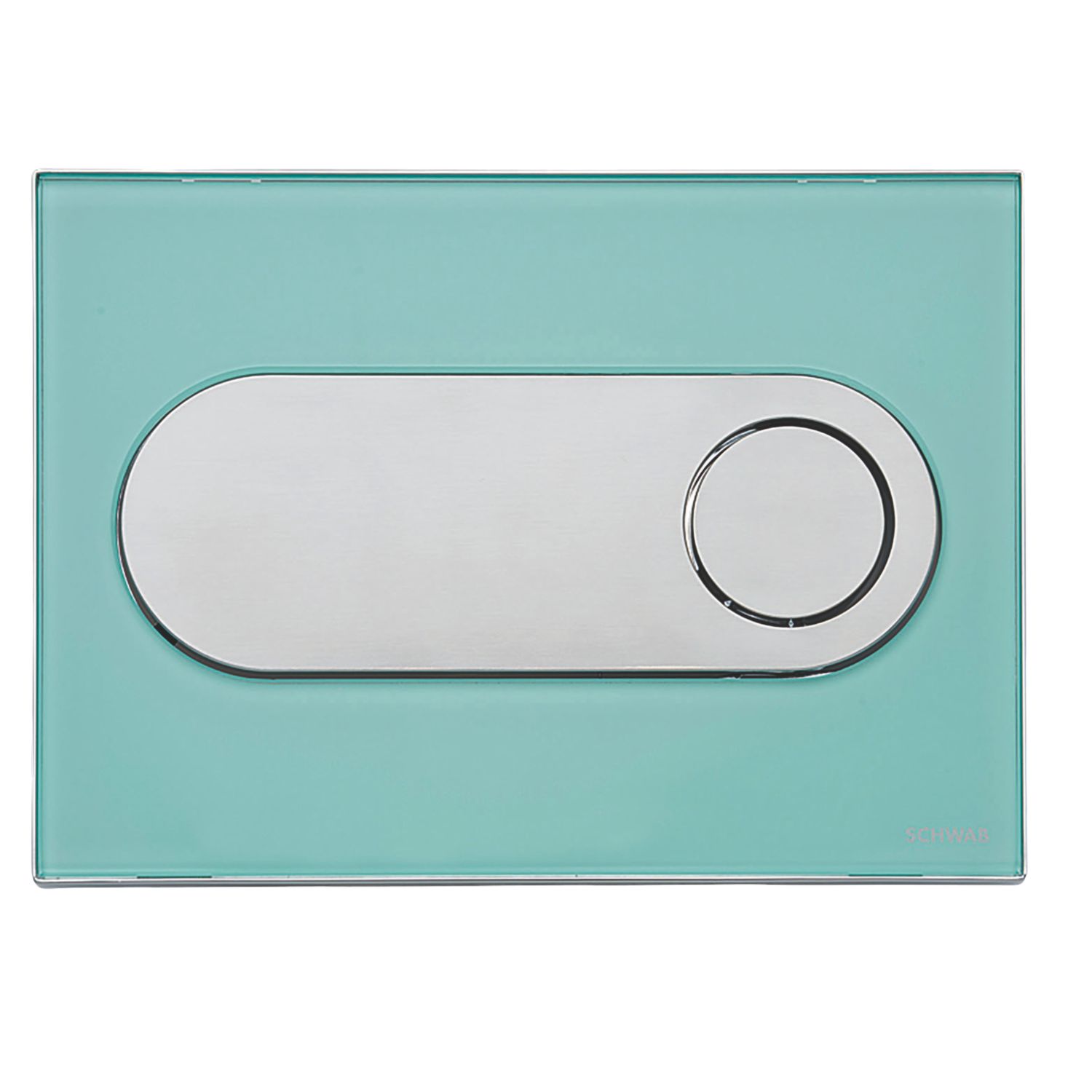 Fluidmaster Schwab Circle 15323 Dual-Flush Flushing Plate Mint Green (1919X)