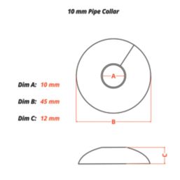 ETAL 10mm Pipe Collars Chrome 10 Pack