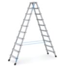 Zarges Aluminium 2.49m 10 Step Swingback A Frame Step Ladder
