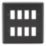 Knightsbridge  8-Module Grid Faceplate Matt Black