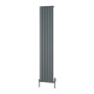 Reina Piatto Single 1800mm x 370mm 2863BTU Anthracite Vertical Designer Radiator