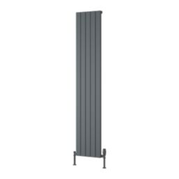 Reina Piatto Single 1800mm x 370mm 2863BTU Anthracite Vertical Designer Radiator