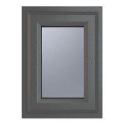 Crystal  Top Opening Obscure Triple-Glazed Casement Anthracite on White uPVC Window 440mm x 610mm