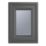 Crystal  Top Opening Obscure Triple-Glazed Casement Anthracite on White uPVC Window 440mm x 610mm