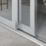 Spacepro Shaker 4-Door Sliding Wardrobe Door Kit White Frame Mirror Panel 2370mm x 2260mm