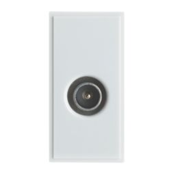Contactum Media Modular Male Coaxial TV Socket White