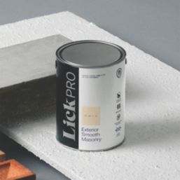 LickPro 5Ltr Smooth Cream BS 08 C 31 Masonry Paint