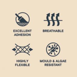 LickPro 5Ltr Smooth Cream BS 08 C 31 Masonry Paint