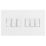 British General 900 Series 20A 16AX 6-Gang 2-Way Light Switch  White