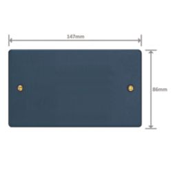 Varilight  2-Gang Blanking Plate Midnight Blue
