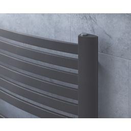 Ximax 765mm x 480mm 1074BTU Anthracite Curved Designer Towel Radiator