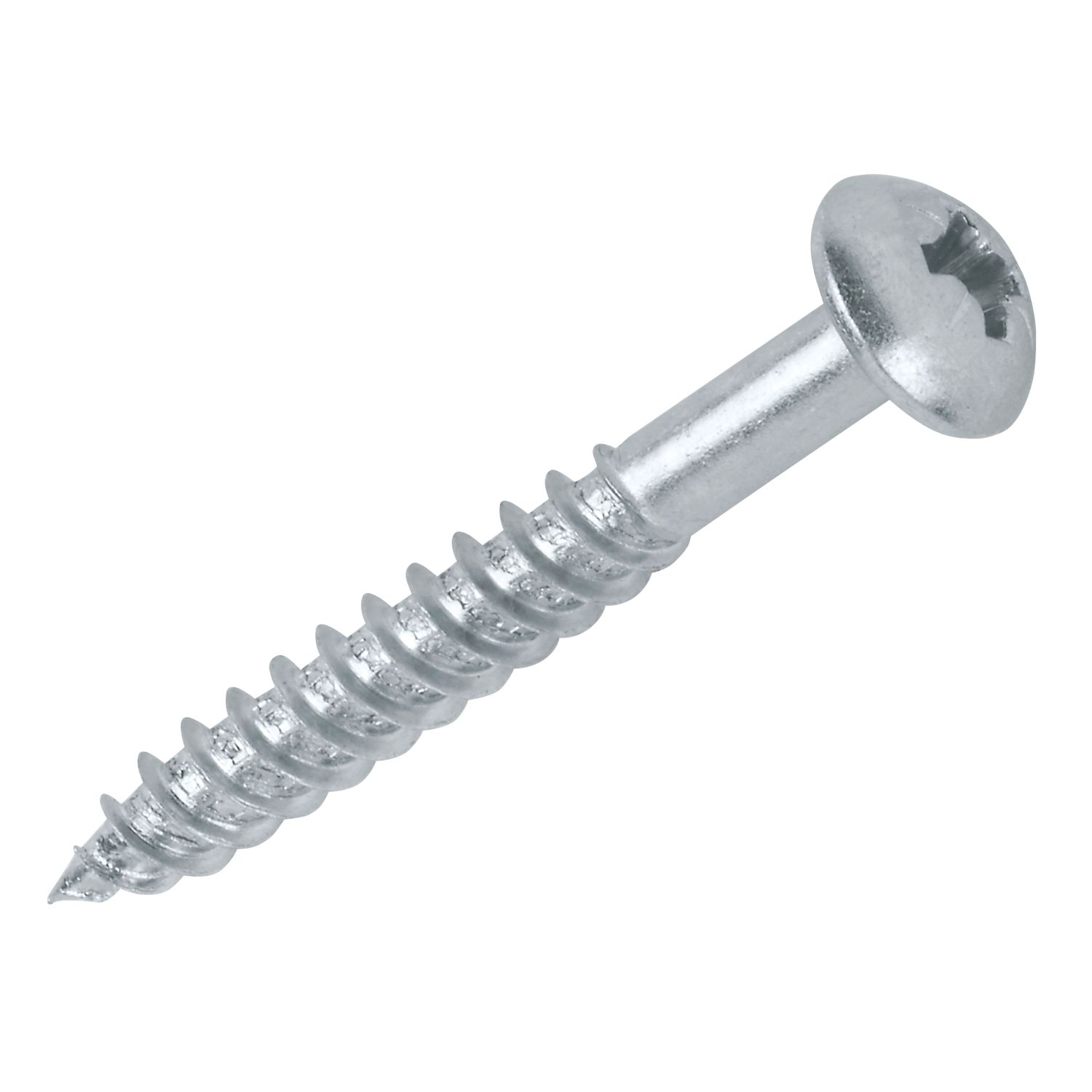 Quicksilver PZ Rounded Thread Cutting Woodscrews 10ga x 1 1/2" 200 Pack (19231)