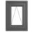 Crystal  Top Opening Clear Triple-Glazed Casement Anthracite on White uPVC Window 610mm x 610mm