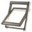 Keylite  Manual Centre-Pivot White Painted Timber Double-Glazed Roof Window Clear 780mm x 980mm