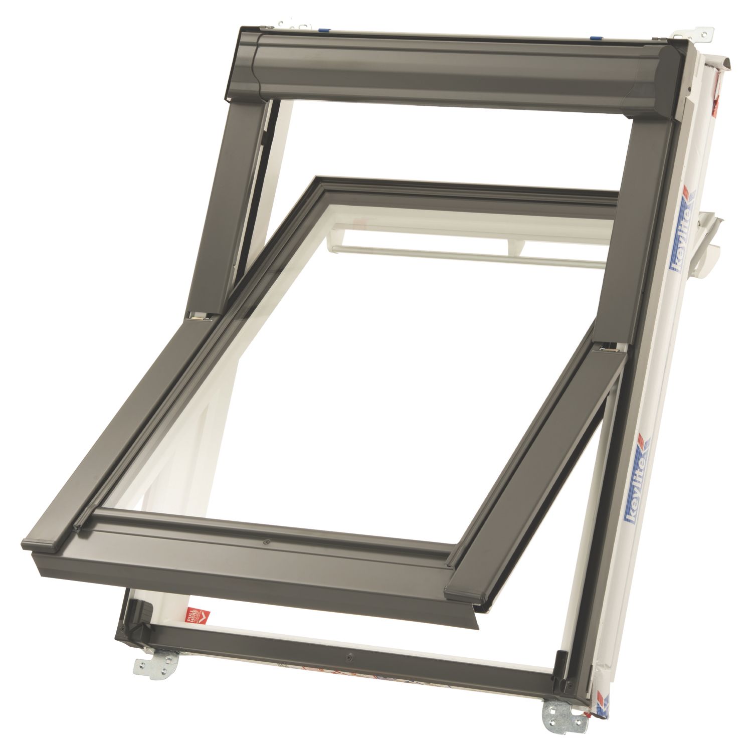 Keylite Manual Centre-Pivot White Painted Timber Double-Glazed Roof Window Clear 780mm x 980mm (192KH)