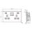 Knightsbridge  13A 2-Gang DP Switched Socket + 2.25A 45W 2-Outlet Type A & C USB Charger Matt White with White Inserts