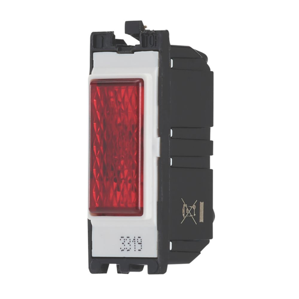 Contactum  Red Neon Power Indicator with White Inserts 230V