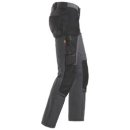 Snickers AW Full Stretch Holster Trousers Steel Grey / Black 31" W 32" L