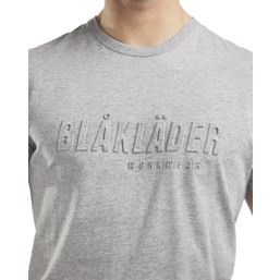 Blaklader 3D Short Sleeve T-Shirt Grey Melange 2X Large 46" Chest