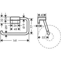 Hansgrohe AddStoris Toilet Roll Holder Matt Black