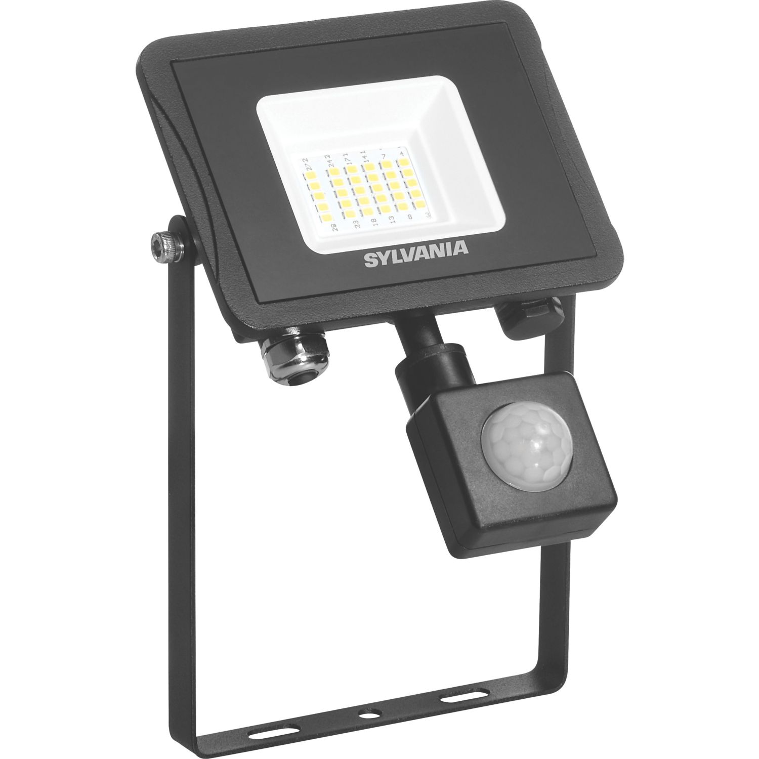 Sylvania SylFlood Outdoor LED Floodlight With PIR Sensor Black 18W 2000lm (192VN)
