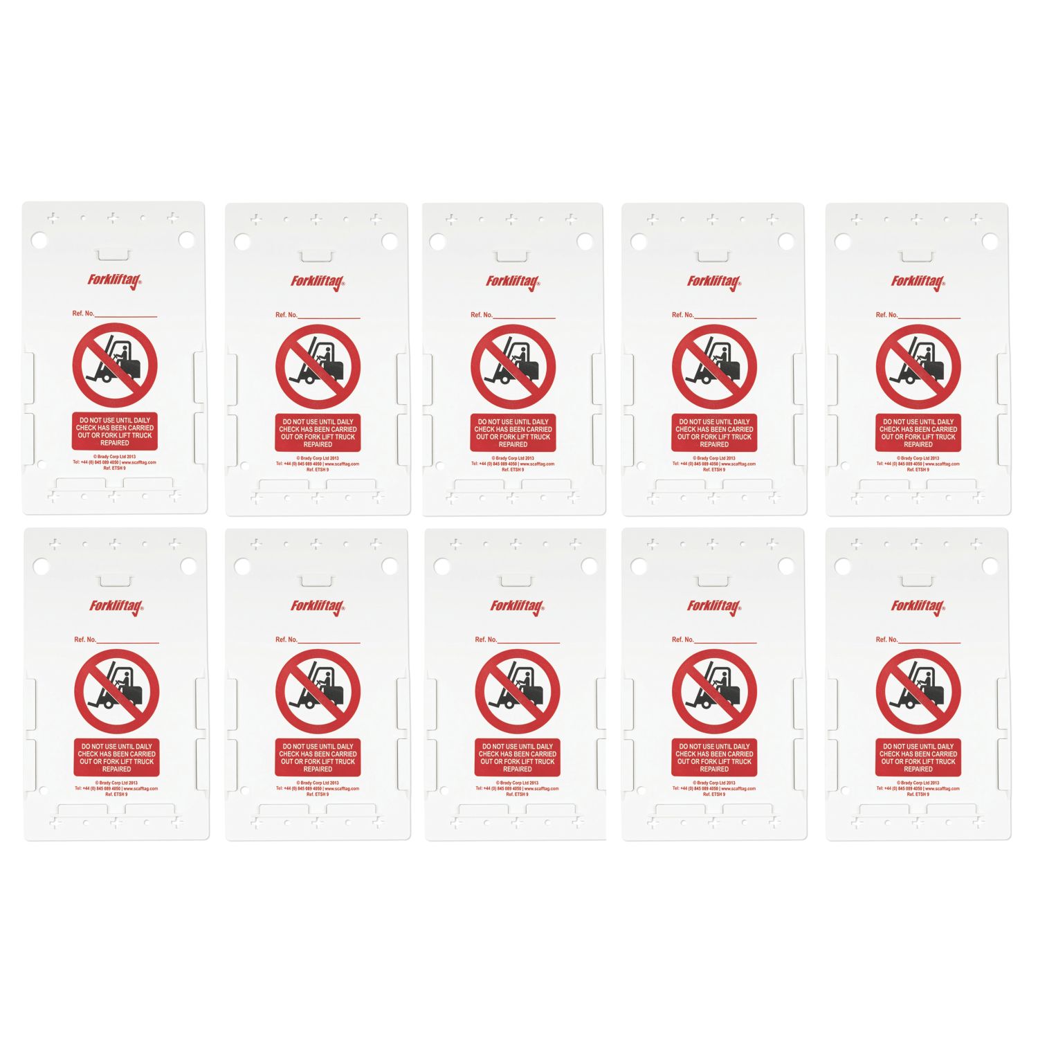 Scafftag Forklift Tag Holder 10 Pack (192YU)