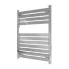 Azur 800mm x 450mm 672BTU Chrome Flat Designer Towel Radiator