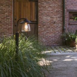 Lutec Cate 945mm Outdoor Post Light Black Rust