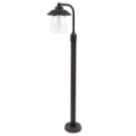 Lutec Cate 945mm Outdoor Post Light Black Rust