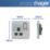 Hager Sollysta WRSS81BSB  13A 1-Gang 2P+E Switched Socket Brushed Stainless Steel  with Black Inserts