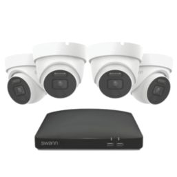 Swann SWDVK-8588041D1TB-EU 1TB 8-Channel 4K  Wired DVR Security System & 4 x 4K Indoor & Outdoor Cameras