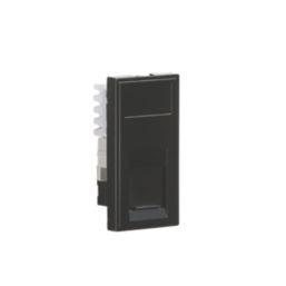 Knightsbridge  Modular RJ45 Ethernet Socket Black with Black Inserts