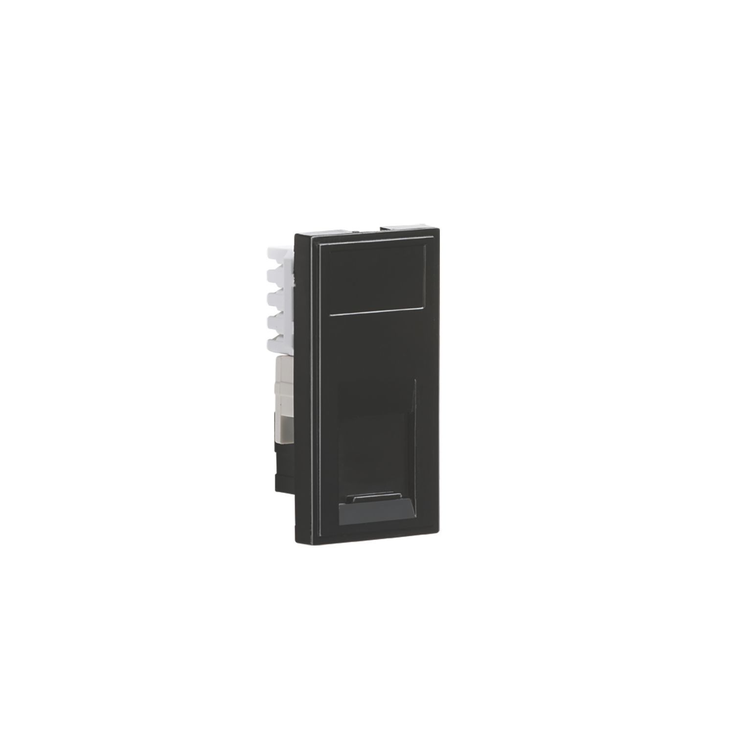 Knightsbridge Modular Cat 5 & Cat 5e RJ45 Ethernet Socket Black with Black Inserts (193CT)