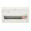 Contactum Defender 1.0 20-Module 16-Way Part-Populated  Main Switch Consumer Unit with SPD
