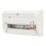 Contactum Defender 1.0 20-Module 16-Way Part-Populated  Main Switch Consumer Unit with SPD