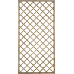 Forest Hidcote Softwood Rectangular Garden Trellis 3' x 6' 6 Pack