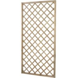 Forest Hidcote Softwood Rectangular Garden Trellis 3' x 6' 6 Pack