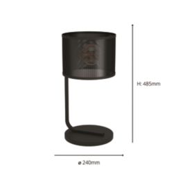 Eglo Manby Table Lamp Black