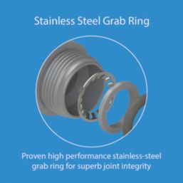 PolyPlumb Enhanced  Plastic Push-Fit Angled Tap Connector 15mm x 1/2"