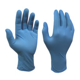 Site  Nitrile Powder-Free Disposable Chemical Gloves Blue Large 100 Pack